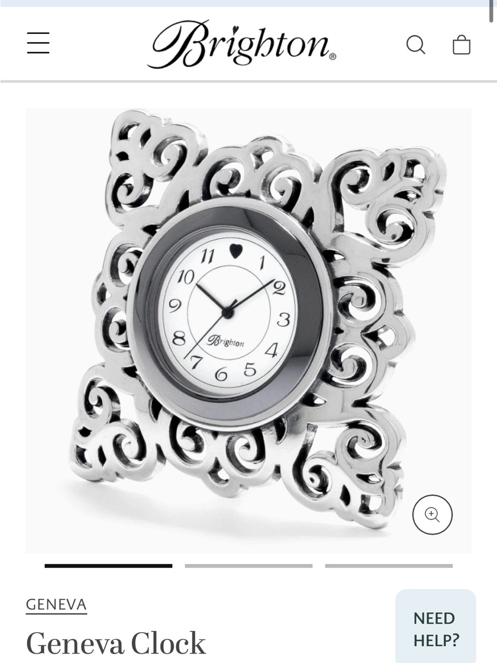 Brighton  Silver Clock